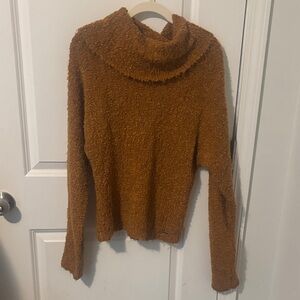 Abercrombie & Fitch Cozy Brown Cowl Neck Sweater
